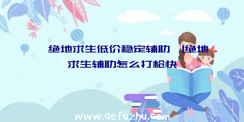 「绝地求生低价稳定辅助」|绝地求生辅助怎么打枪快